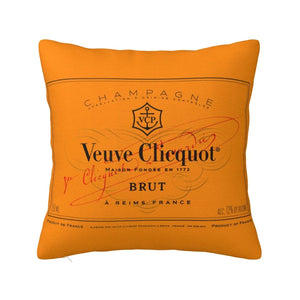 Veuve Clicquot Moet Champagne Canvas Feel Cushion Cover