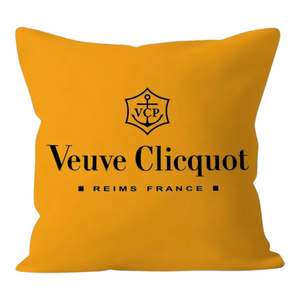 Champagne Cushion Cover Veuve Clicquot Moet Champagne Plush Velvet Soft Feel Cushion Cover