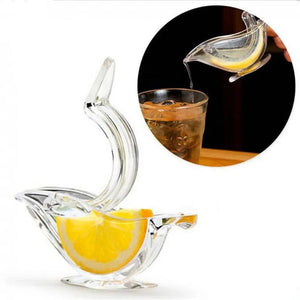 1PC Kitchen Home Slip Tool Press Squeeze Fruit Mini Manual Juicer Bird Shape Transparent Portable Orange Lemon Manual Juicer