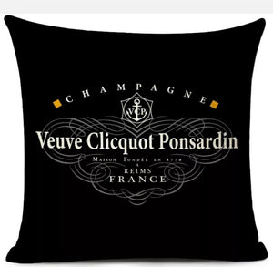 Veuve Clicquot Moet Champagne Canvas Feel Cushion Cover