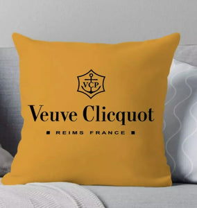 Veuve Clicquot Moet Champagne Canvas Feel Cushion Cover