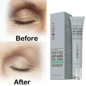 Auquest Peptide Anti Wrinkle Eye Cream Anti Dark Circle Eye Bags Puffiness Lifting Firming Skin Care Eye Massage