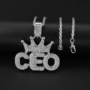 Hip-hop CEO Iced Out Pendant + Free Gold/Silver Plated Necklace 🔥Hip Hop Jewell